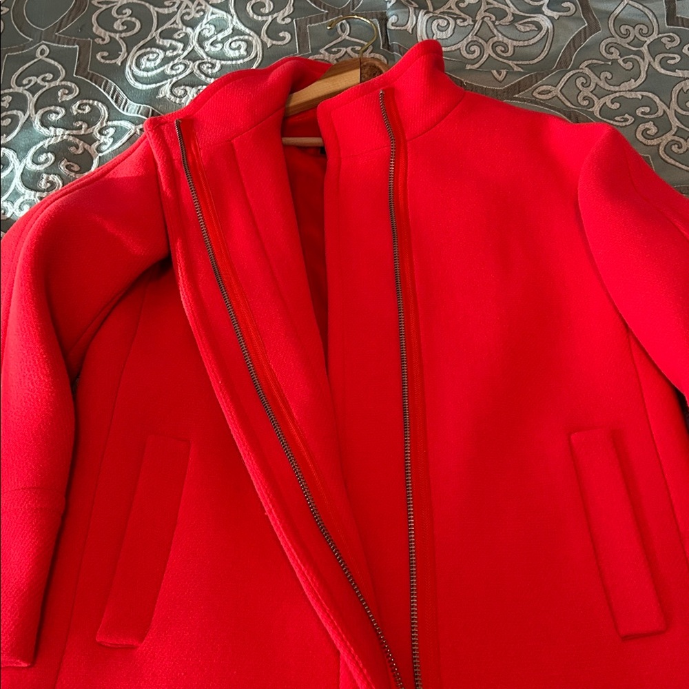 J Crew Stadium Wool blend Zip Front Jacket, Size 8 - Picture 2 of 11